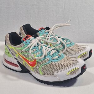 Nike Air Max Torch 4 Women Size 8.5 White Volt Crimson Running Shoes CW5607-100